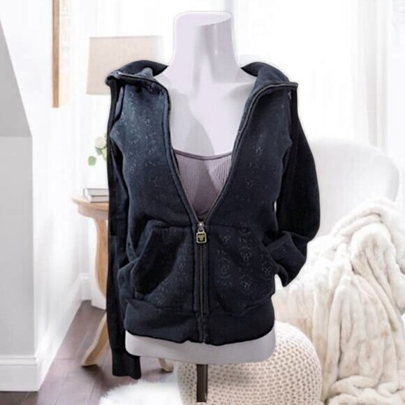 ARITZIA TNA- Vintage Logo Zip up Hoodie in black/grey - Picture 1 of 14